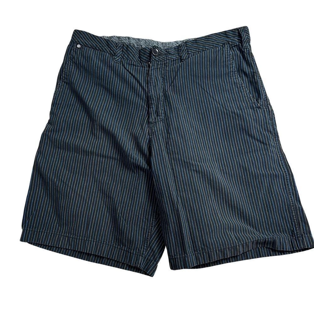Element Mens Skateboard Chino Shorts Size 36 Black Blue Stripe